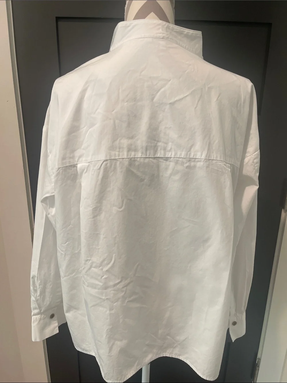 Vince Designer Luxury Cotton Stand Collar Shirt Size XL